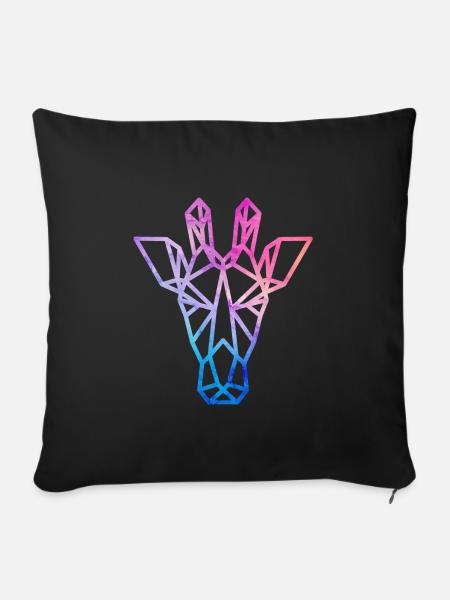 Giraffe geometrisch - Sofakissenbezug 45 x 45 cm - Schwarz
