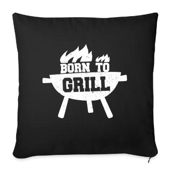 Barbecue - Housse de coussin décorative 45 x 45 cm - noir - Devant