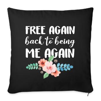 Divorce Divorced Celebrate New Single Party Gift - Sofa pillowcase 17,3'' x 17,3'' (45 x 45 cm) - black - Front