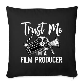 Cadeau de cinéaste de réalisateur de film - Housse de coussin décorative 45 x 45 cm - noir - Devant