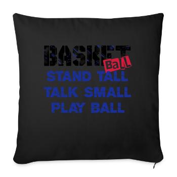 basketball 05 - Sofa pillowcase 17,3'' x 17,3'' (45 x 45 cm) - black - Front