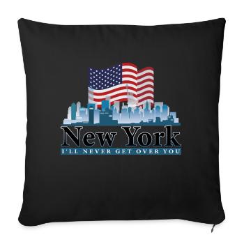 New York - Housse de coussin décorative 45 x 45 cm - noir - Devant