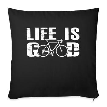 Bike - Sofakissenbezug 45 x 45 cm - Schwarz - Vorne