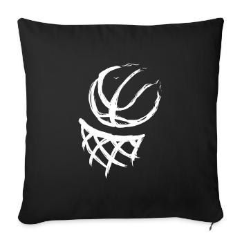 Joueur de basket- joueur de basket- cadeau de basket- - Housse de coussin décorative 45 x 45 cm - noir - Devant