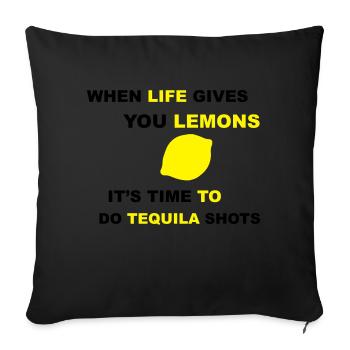 Life Gives You Lemons - Housse de coussin décorative 45 x 45 cm - noir - Devant