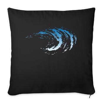 Wave - Sofa pillowcase 17,3'' x 17,3'' (45 x 45 cm) - black - Front