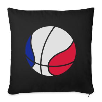 Basketball - Sofa pillowcase 17,3'' x 17,3'' (45 x 45 cm) - black - Front