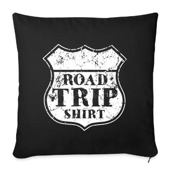 Road Trip Shirt USA Roadtrip Truck Driver Gift - Sofa pillowcase 17,3'' x 17,3'' (45 x 45 cm) - black - Front