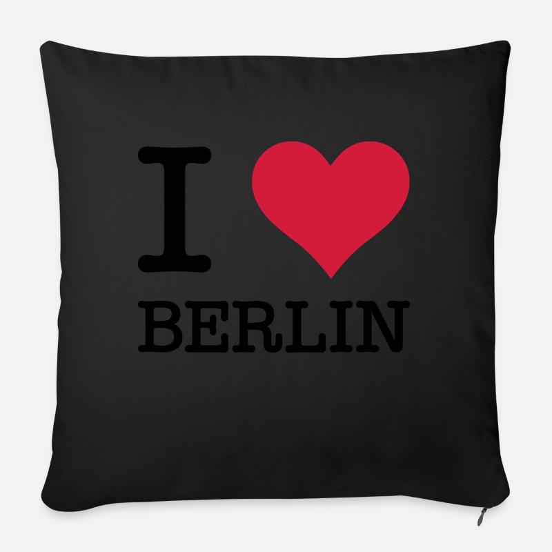 I Love Berlin - Sofakissenbezug 45 x 45 cm - Schwarz