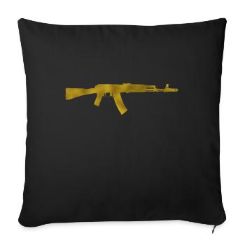 AK 47 Gold - Sofakissenbezug 45 x 45 cm - Schwarz - Vorne