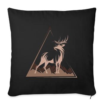 Deer Deer Xmas Christmas Gift - Sofa pillowcase 17,3'' x 17,3'' (45 x 45 cm) - black - Front