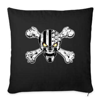 breizh skull 06 - Housse de coussin décorative 45 x 45 cm - noir - Devant