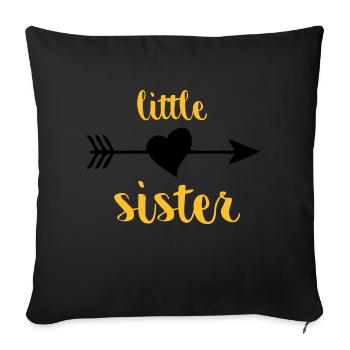 Little Sister - Sofakissenbezug 45 x 45 cm - Schwarz - Vorne