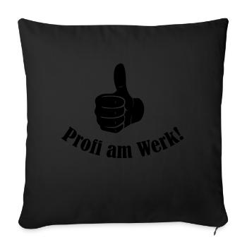 profi_am_werk - Sofakissenbezug 45 x 45 cm - Schwarz - Vorne