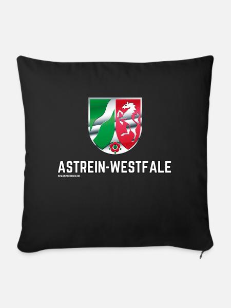 Astrein-Westfale NRW Design - Sofakissenbezug 45 x 45 cm - Schwarz
