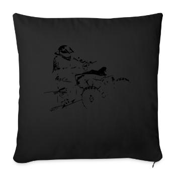 Quadbike - Housse de coussin décorative 45 x 45 cm - noir - Devant
