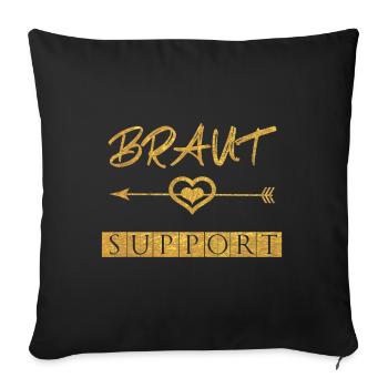 Braut - Sofakissenbezug 45 x 45 cm - Schwarz - Vorne