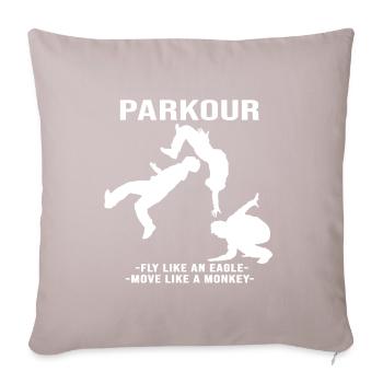 Parkour freerunning obstacle course - Sofa pillowcase 17,3'' x 17,3'' (45 x 45 cm) - light taupe - Front