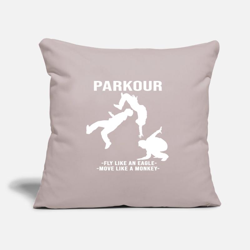 Parcours freerunning course à obstacles Housse de coussin décorative 45 x 45 cm