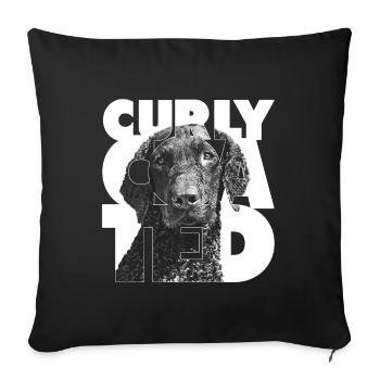 Curly Coated I - Sofa pillowcase 17,3'' x 17,3'' (45 x 45 cm) - black - Front