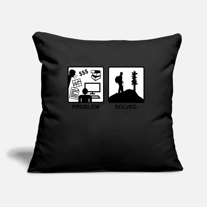 Problem Solved - Mountain hiking Housse de coussin décorative 45 x 45 cm