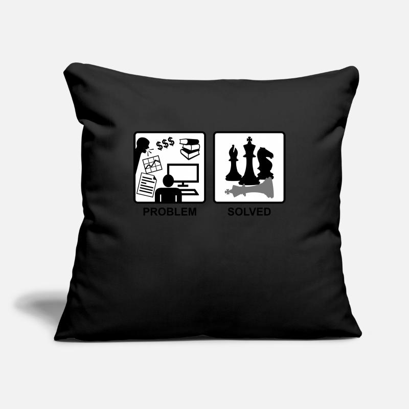 Chess solves problems Housse de coussin décorative 45 x 45 cm