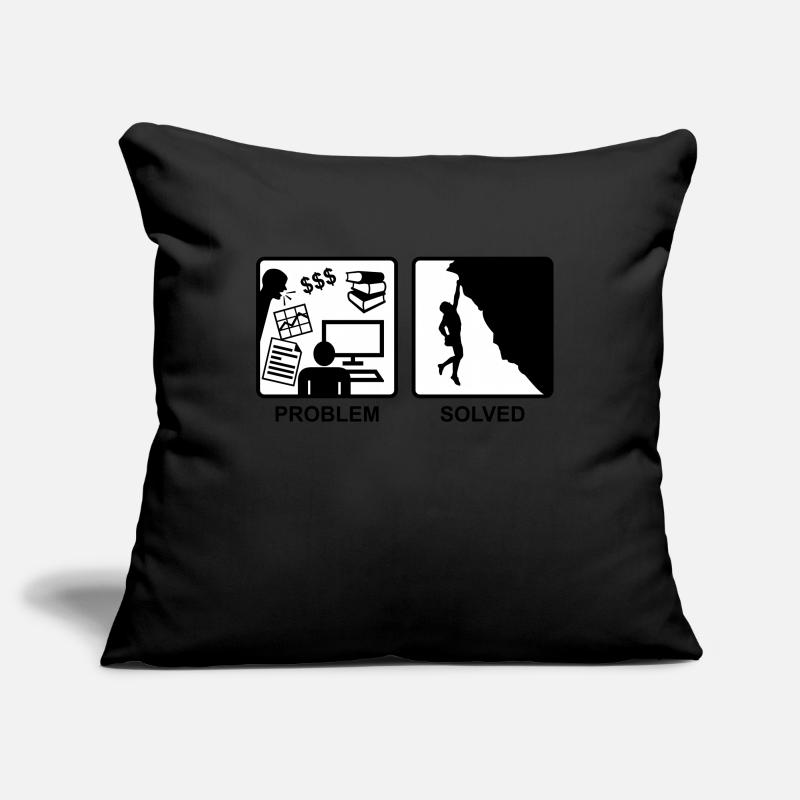 Climbing solves problems Sofa pillowcase 17,3'' x 17,3'' (45 x 45 cm)