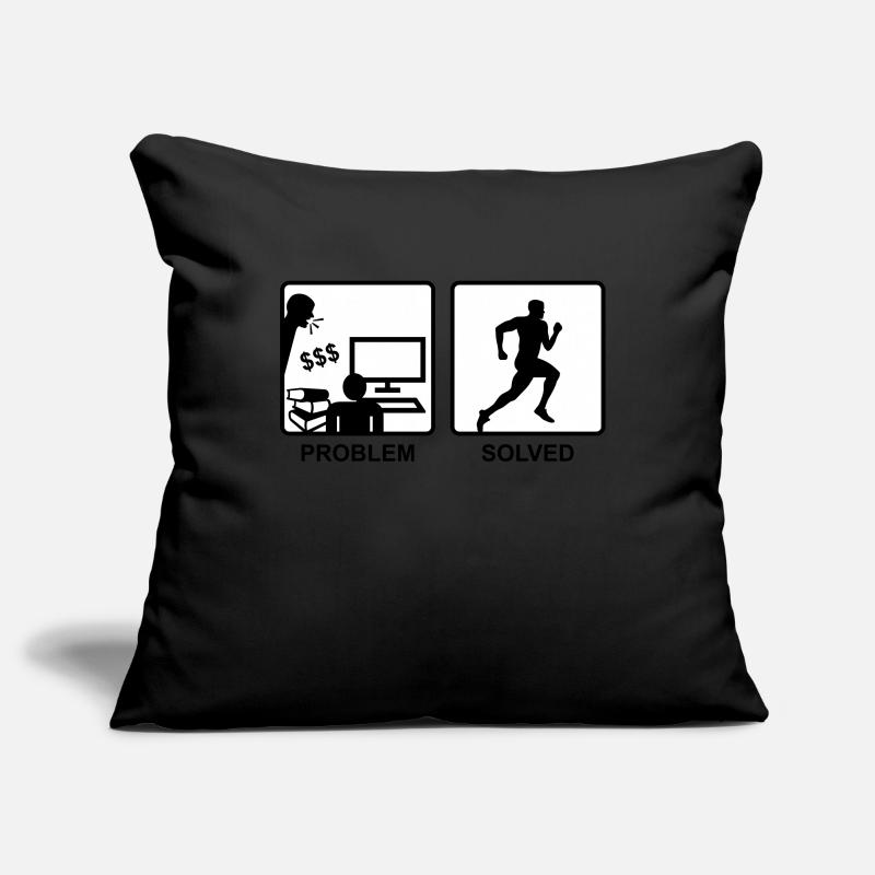 Running solves problems - Man Housse de coussin décorative 45 x 45 cm