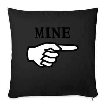 Mein - Hand Finger - Sofa pillowcase 17,3'' x 17,3'' (45 x 45 cm) - black - Front