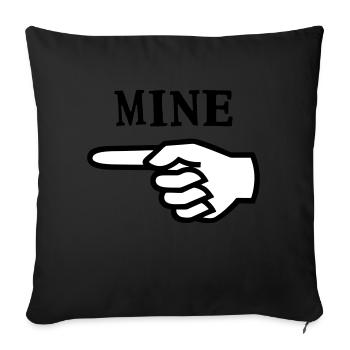 Mine - Hand, Finger pointing - Housse de coussin décorative 45 x 45 cm - noir - Devant