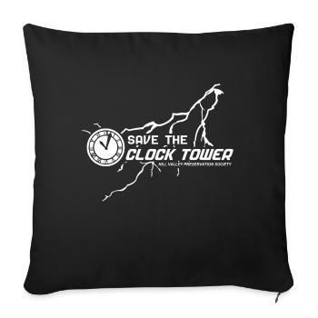 Speichern Sie das ClockTower T-Shirt - Sofakissenbezug 45 x 45 cm - Schwarz - Vorne