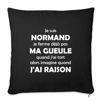 Je suis Normand - Housse de coussin décorative 45 x 45 cm - noir - Devant