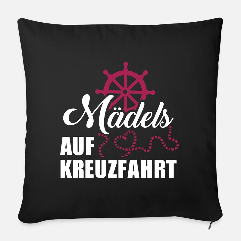 Kreuzfahrt - Sofakissenbezug 45 x 45 cm - Schwarz