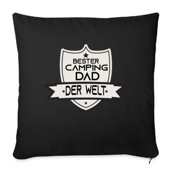 Bester Camping Dad der Welt - Sofakissenbezug 45 x 45 cm - Schwarz - Vorne
