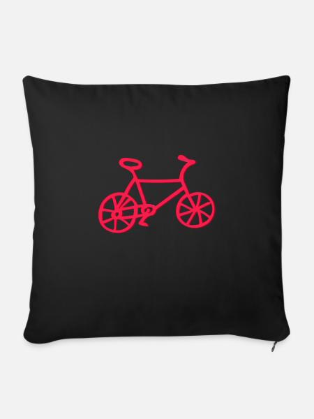 Fahrrad - Sofakissenbezug 45 x 45 cm - Schwarz