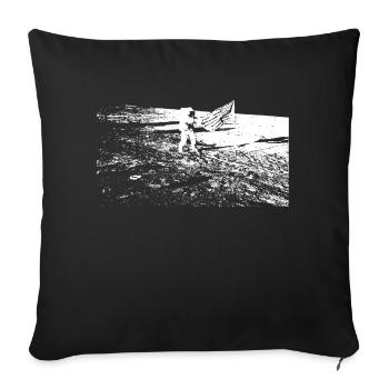 first man - Sofa pillowcase 17,3'' x 17,3'' (45 x 45 cm) - black - Front