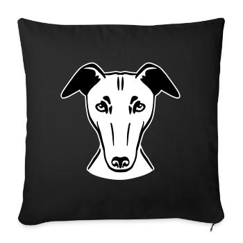 Greyhound - Sofa pillowcase 17,3'' x 17,3'' (45 x 45 cm) - black - Front