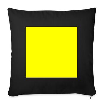 Modèle de texture de fond jaune Personnaliser - Housse de coussin décorative 45 x 45 cm - noir - Devant