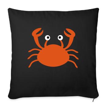 Crab - Sofa pillowcase 17,3'' x 17,3'' (45 x 45 cm) - black - Front