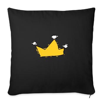 couronne - Housse de coussin décorative 45 x 45 cm - noir - Devant