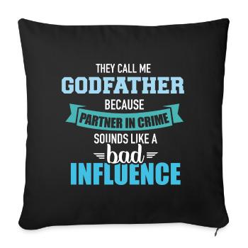 Godfather - Sofa pillowcase 17,3'' x 17,3'' (45 x 45 cm) - black - Front