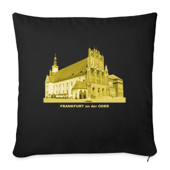 Frankfurt Oder Rathaus Brandenburg Gotik - Sofakissenbezug 45 x 45 cm - Schwarz - Vorne
