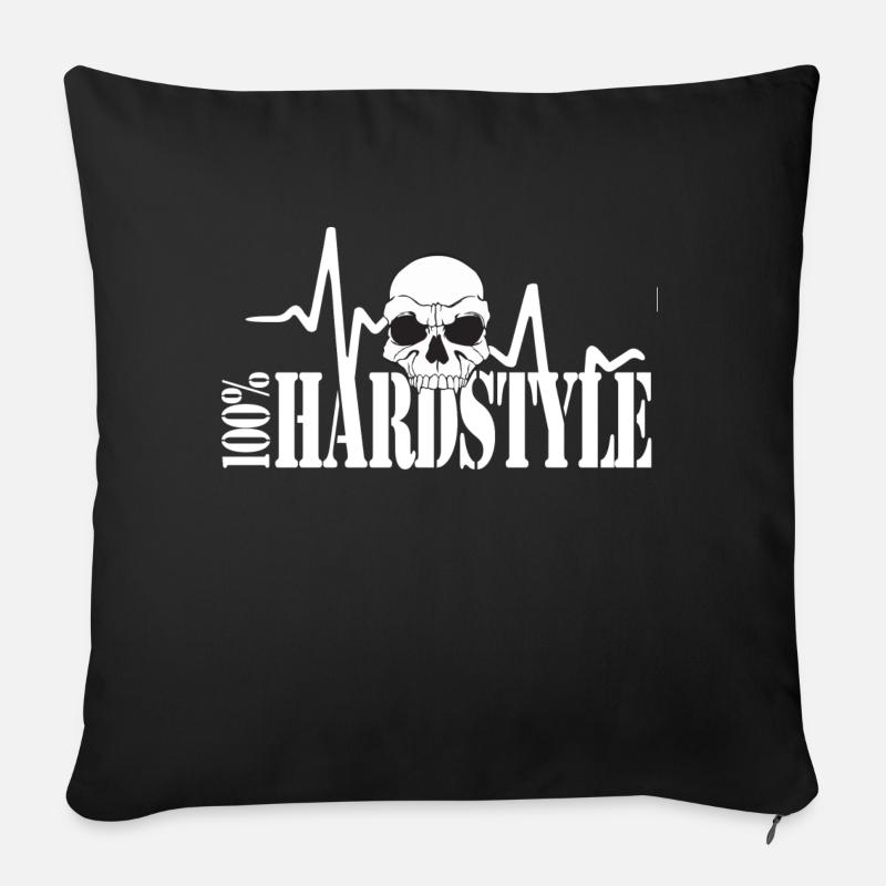100% Hardstyle - Sofakissenbezug 45 x 45 cm - Schwarz