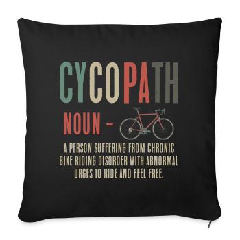 Envies de faire du cyclopathe - Housse de coussin décorative 45 x 45 cm - noir - Devant