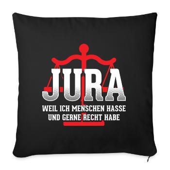 Jura lawyer - Sofa pillowcase 17,3'' x 17,3'' (45 x 45 cm) - black - Front