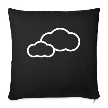 Cloud - Sofa pillowcase 17,3'' x 17,3'' (45 x 45 cm) - black - Front