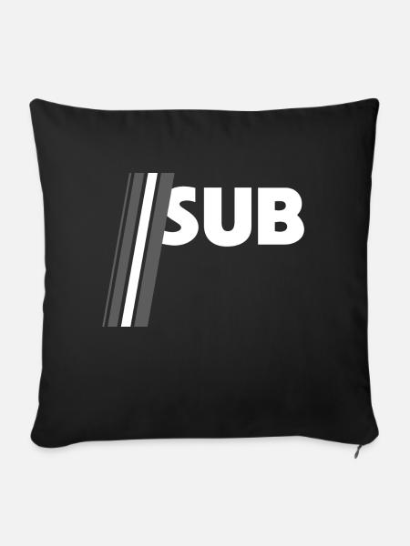 SUB Hankycode Fetisch - Sofakissenbezug 45 x 45 cm - Schwarz