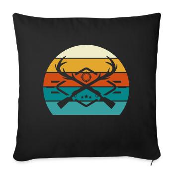 Hunter pour les chasseurs - Housse de coussin décorative 45 x 45 cm - noir - Devant