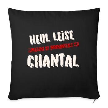 HEUL LEISE CHANTAL - Sofakissenbezug 45 x 45 cm - Schwarz - Vorne