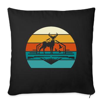 Hunter pour les chasseurs - Housse de coussin décorative 45 x 45 cm - noir - Devant